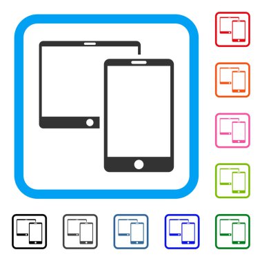Mobil cihazlar simgesi çerçeveli