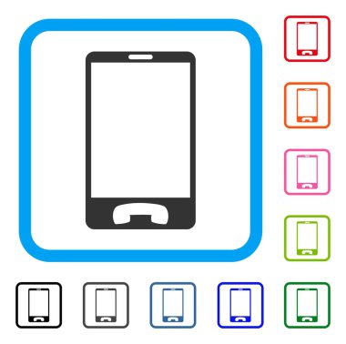 Hareket eden telefon simgesi çerçeveli