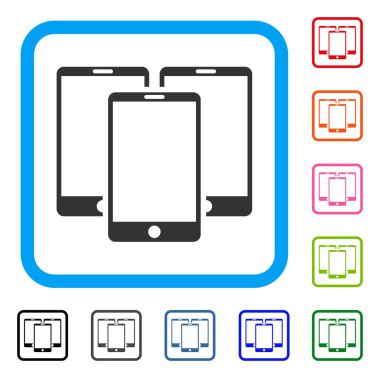 Cep telefonları simgesi çerçeveli