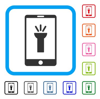 Mobil el feneri App simgesi çerçeveli