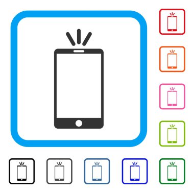 Mobil meşale simgesi çerçeveli