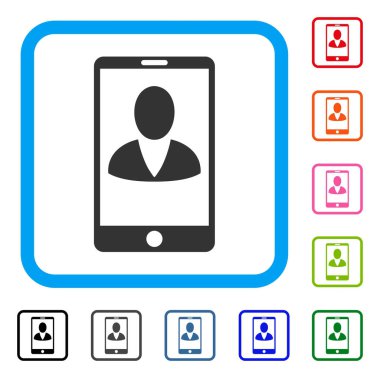 Mobil kullanıcı profili simgesini çerçeveli