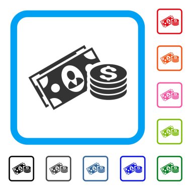 Para para simgesi çerçeveli