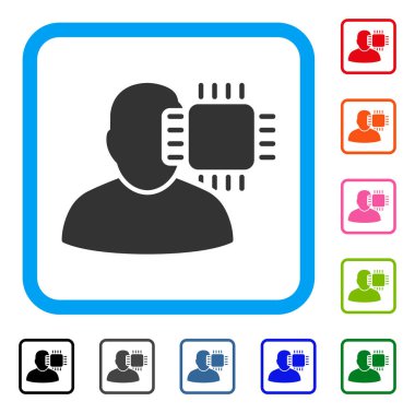 Nöro arabirim simgesi çerçeveli