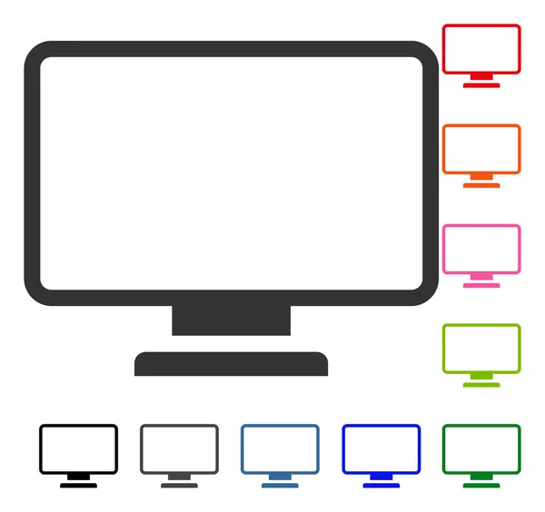 Monitor emoldurado ícone —  Vetores de Stock