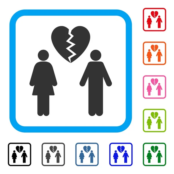 家庭离婚框图标 — 图库矢量图片