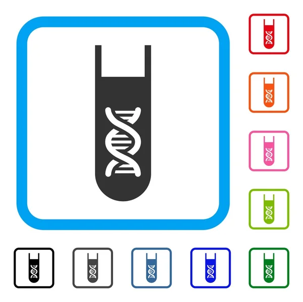 遗传分析试验管框图标 — 图库矢量图片