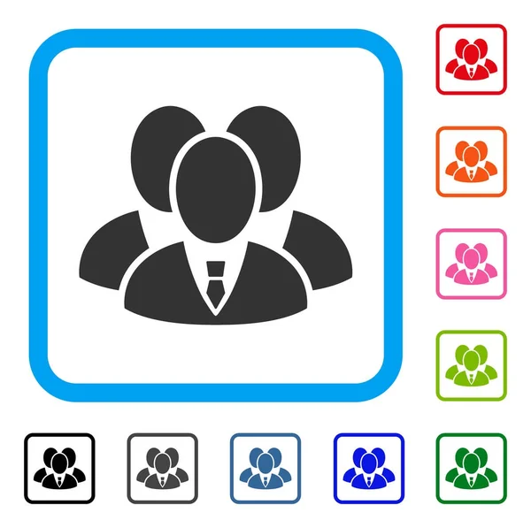 Grupo Manager Icono enmarcado — Vector de stock