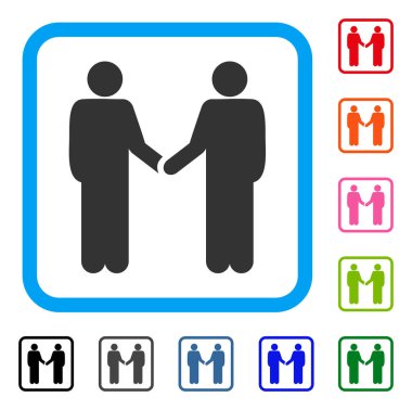 Kişilerin karşılıklı simgesi çerçeveli