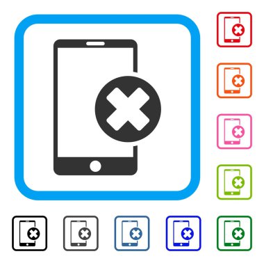 Telefon iptal simgesi çerçeveli