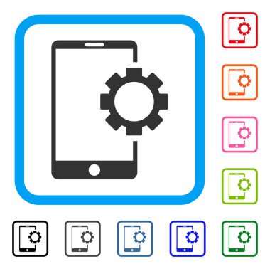 Telefon kurulum dişli simgesini çerçeveli