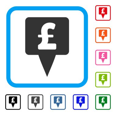 Lirası harita işaretçi simgesi çerçeveli