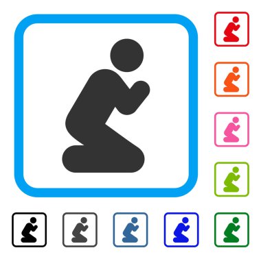 Dua çerçeveli simgesi poz