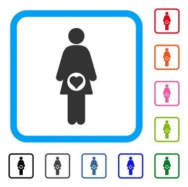 Hamile kadın simgesi çerçeveli