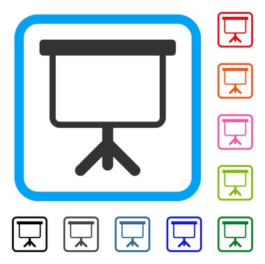 Projeksiyon kurulu simgesi çerçeveli