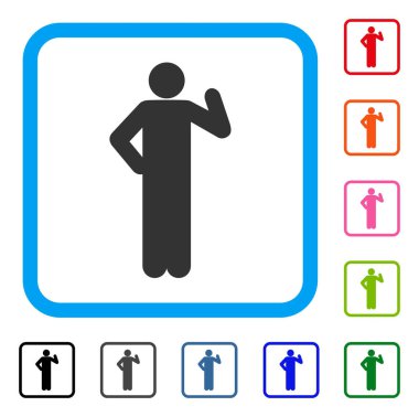 Teklif poz simgesi çerçeveli