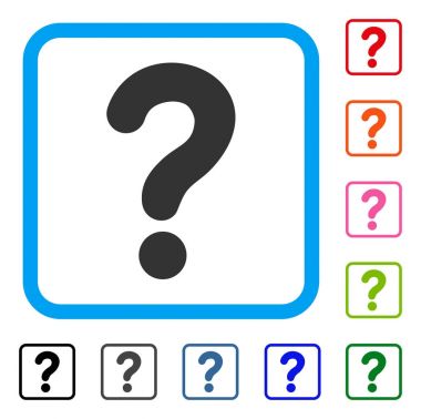 Soru simgesi çerçeveli