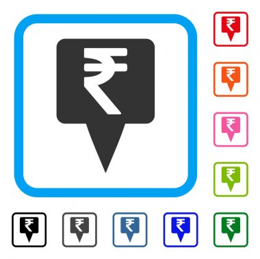 Rupisi harita işaretçi simgesi çerçeveli