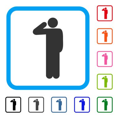 Selam poz simgesi çerçeveli