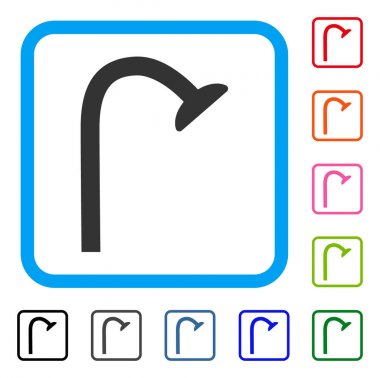 Duş başlığı simgesi çerçeveli