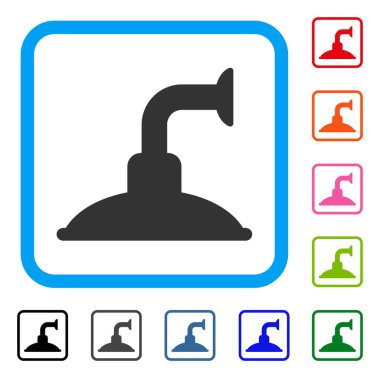 Duş başlığı simgesi çerçeveli