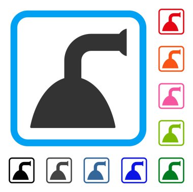 Duş başlığı simgesi çerçeveli