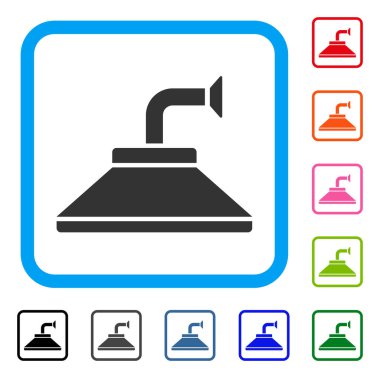 Duş başlığı simgesi çerçeveli