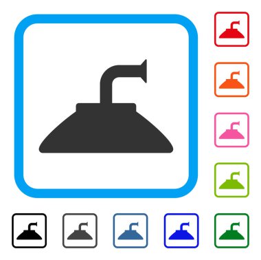 Duş başlığı simgesi çerçeveli