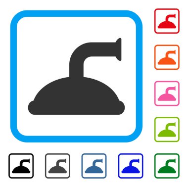 Duş başlığı simgesi çerçeveli