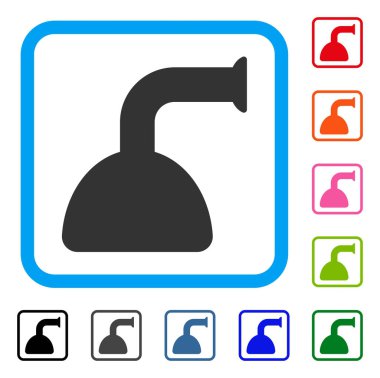 Duş başlığı simgesi çerçeveli