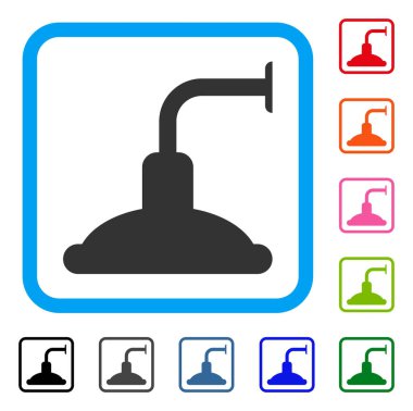 Duş başlığı simgesi çerçeveli