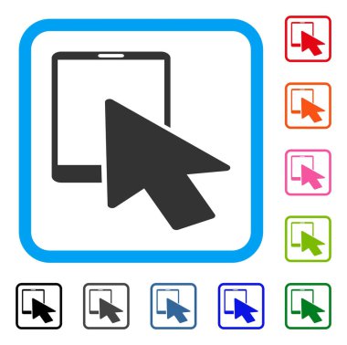 Smartphone ok işaretçi simgesi çerçeveli