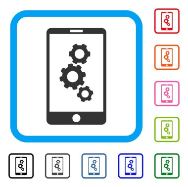 Smartphone Gears simgesi çerçeveli