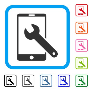 Smartphone kurulum anahtarı simgesini çerçeveli