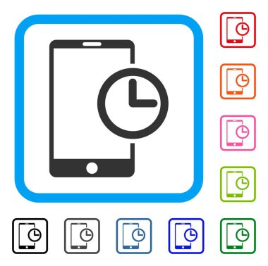 Smartphone Saat simgesi çerçeveli