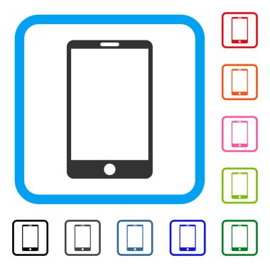 Akıllı telefon simgesi çerçeveli