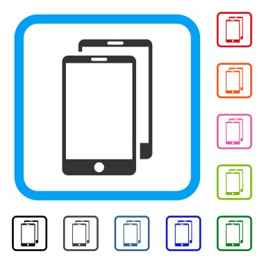 Simge akıllı telefonlar çerçeveli