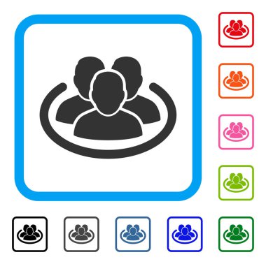 Sosyal yüzük simgesi çerçeveli