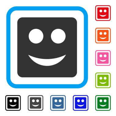 Kare gülümseme simgesi çerçeveli