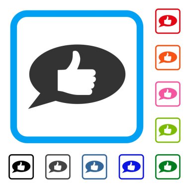 Başparmak mesaj simgesi çerçeveli