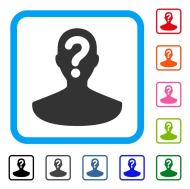 Bilinmeyen bir kişi simgesi çerçeveli