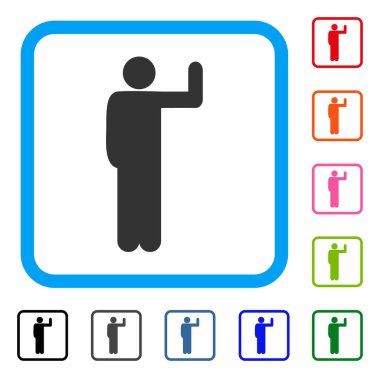 Poz simgesi çerçeveli oy