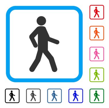 İnsan yürüme simgesi çerçeveli