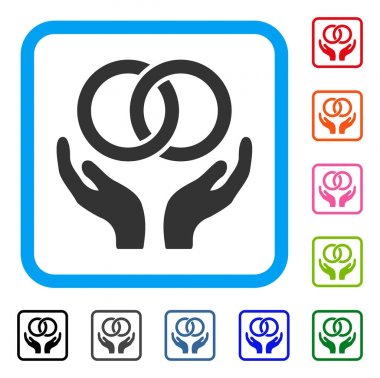 Alyans eller simgesini çerçeveli