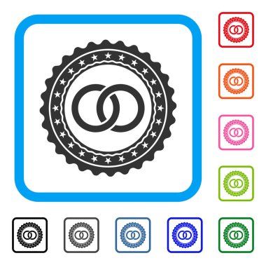 Simgesi alyans damga çerçeveli