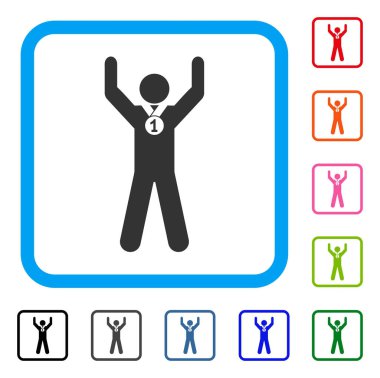 Kazanan eller yukarı çerçeveli simgesi