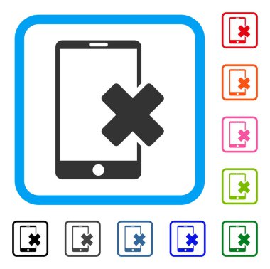 Yanlış Smartphone simgesi çerçeveli