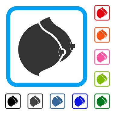 Kadın göğüsleri simgesi çerçeveli