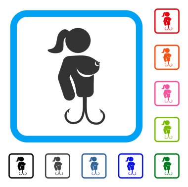 Fahişe kadın simgesi çerçeveli