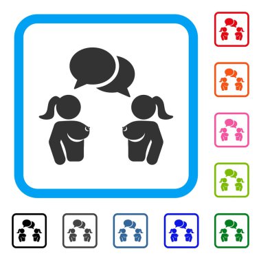 Çıplak Bayan sohbet simgesi çerçeveli